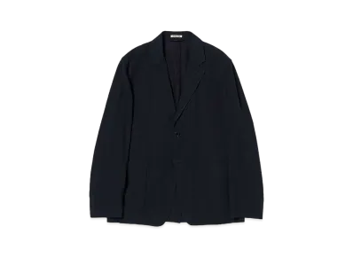AURALEE Hard Twist Cotton Silk Viyella Jacket "Dark Navy"