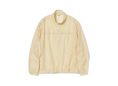 AURALEE Light Nylon Half Zip P/O "Light Yellow"