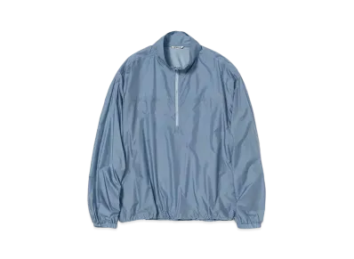 AURALEE Light Nylon Half Zip P/O "Blue Grey"