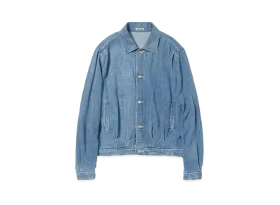 AURALEE Selvedge Faded Light Denim Blouson "Light Indigo"