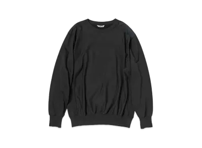 AURALEE Elastic High Gauge Sweat P/O "Ink Black"