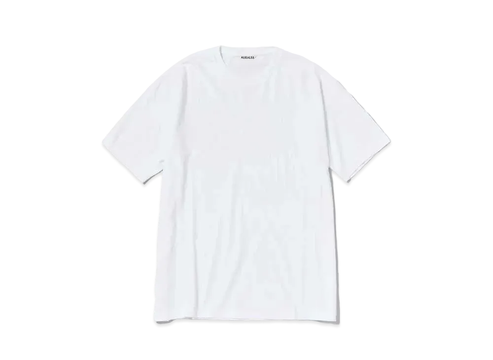 AURALEE Seamless Crew Neck Tee "White"