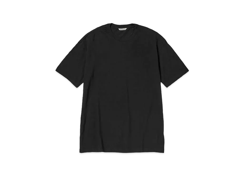 AURALEE Seamless Crew Neck Tee "Black"