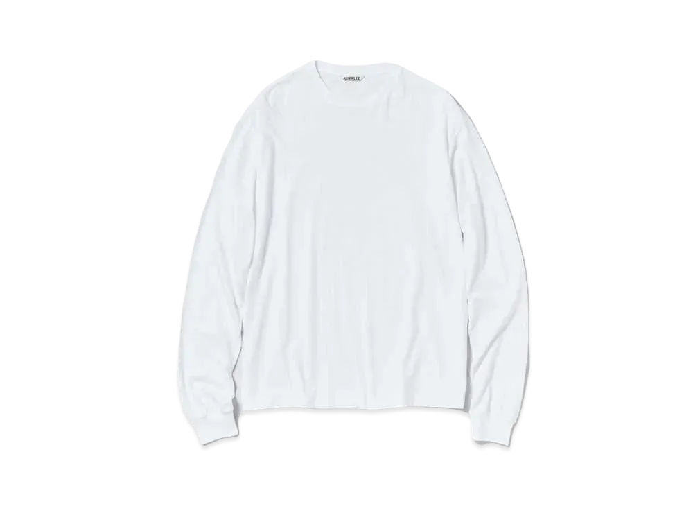 AURALEE Seamless L/S Tee "White"
