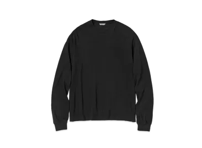 AURALEE Seamless L/S Tee "Black"