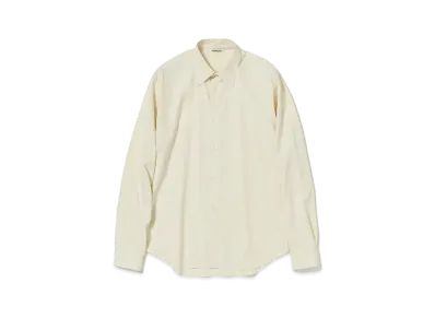 AURALEE Washed Finx Twill Shirt "Light Yellow"