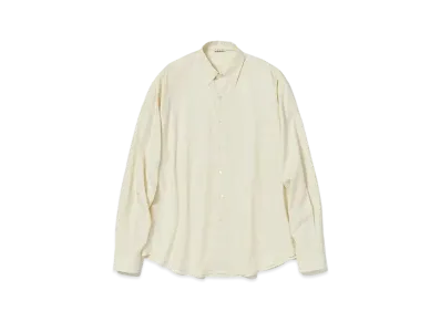 AURALEE Washed Finx Twill Big Shirt "Light Yellow"
