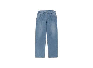 AURALEE Selvedge Faded light Denim Wide Pants "Light Indigo"