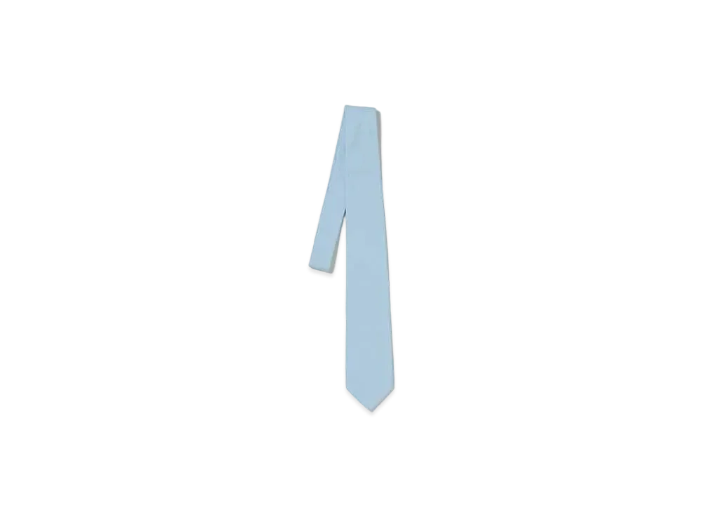 AURALEE Washed Finx Twill Tie "Sax Blue"