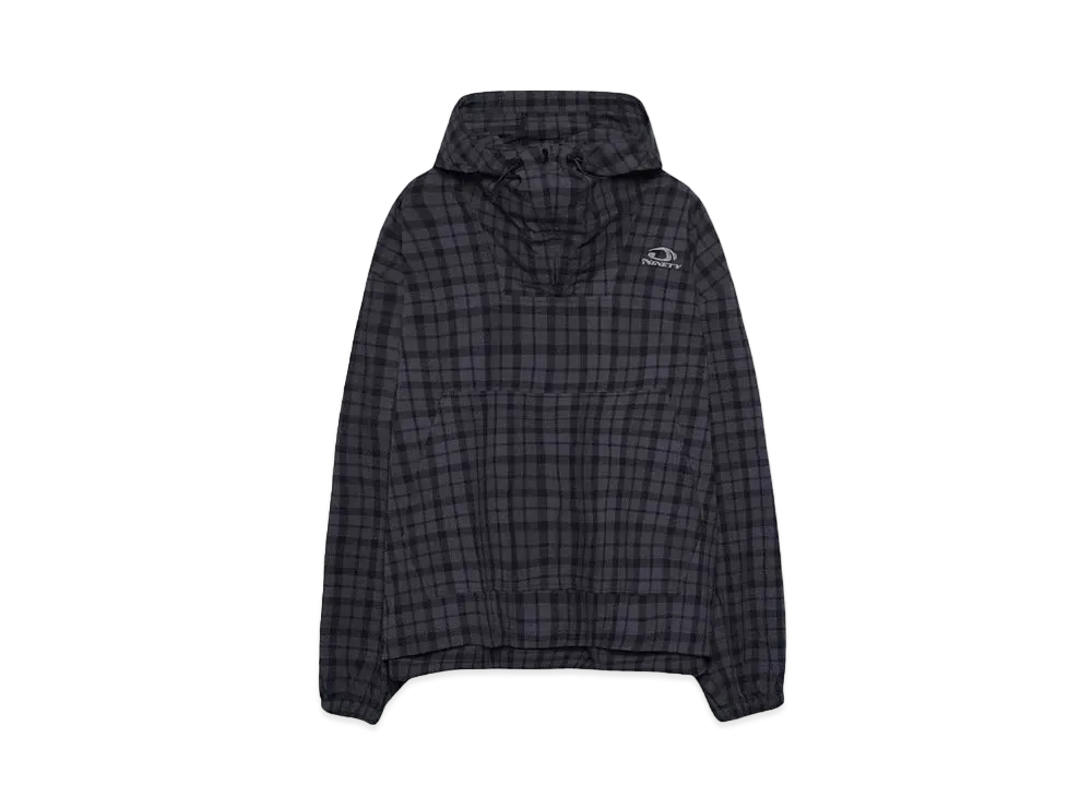 9090 Heisei Logo Check Cotton Anorak "Gray"