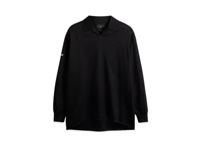 Y-3 Real Madrid Travel Long Sleeve Polo Shirt "Black"