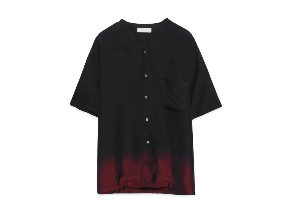 MAHITO MOTOYOSHI Cupra gradation dyed shirt "BlackxRed"