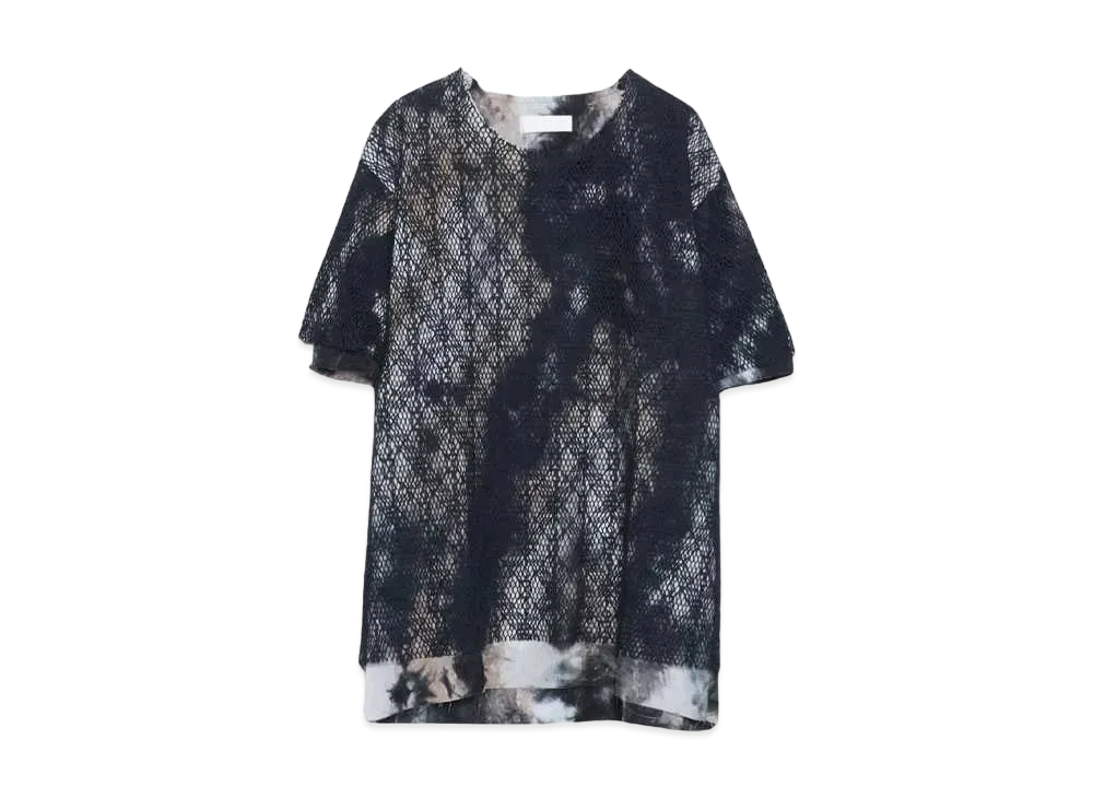 MAHITO MOTOYOSHI Cupra chusen knitting docking T-shirt "Navyxblue"