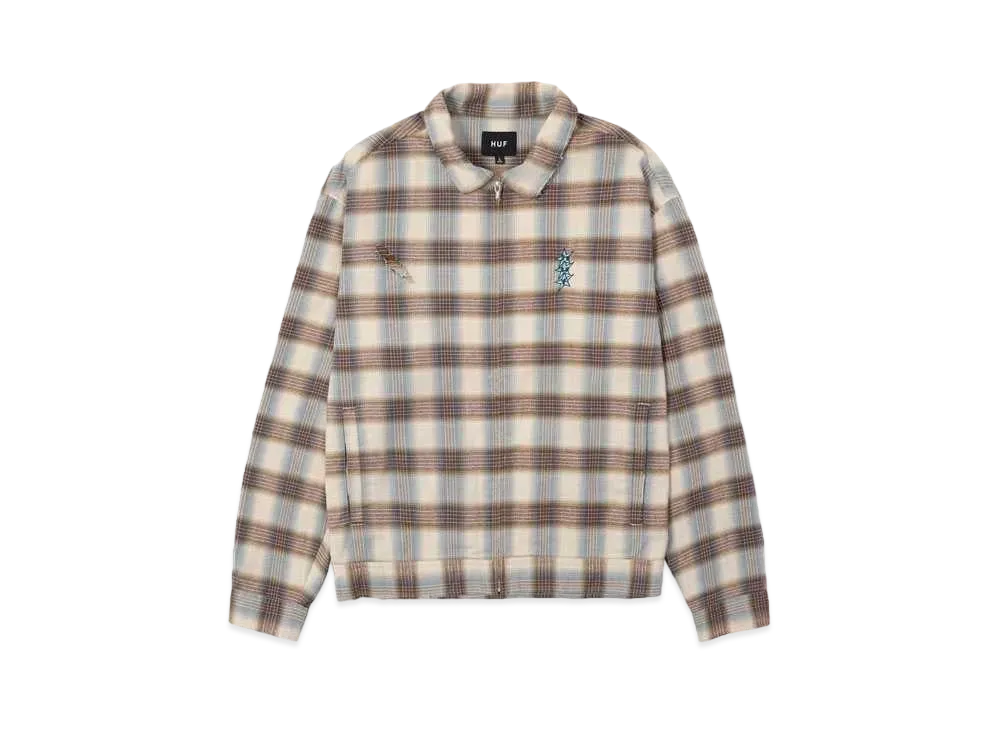 HUF All Star Damage Zip Shirt "Beige"