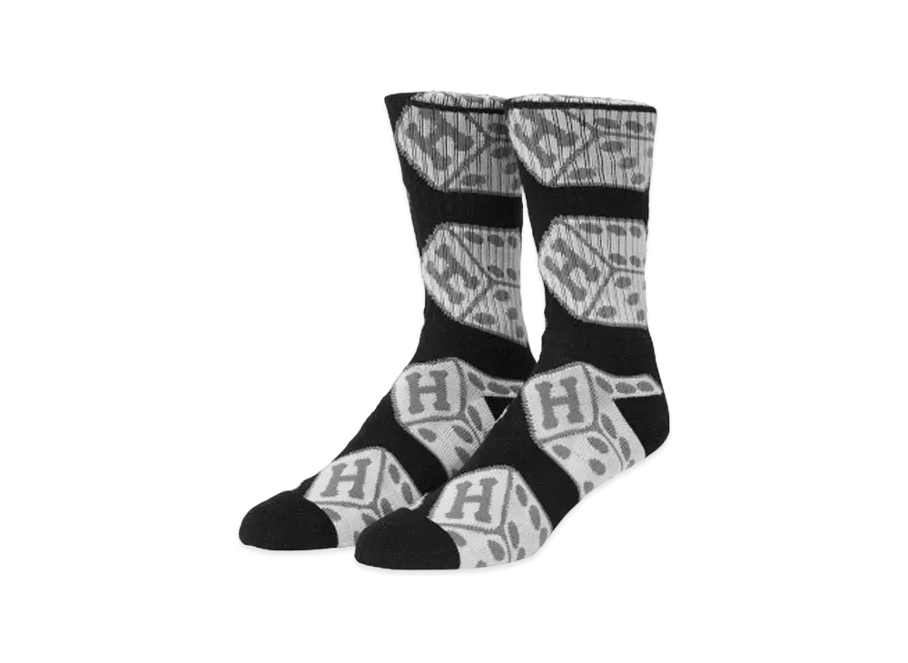 HUF Snake Eyes Crew Socks "Black"