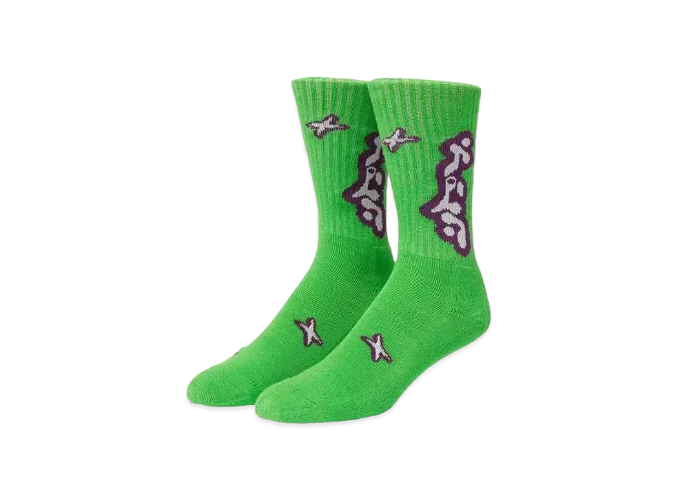 HUF Hell Razor Crew Socks "Clover"