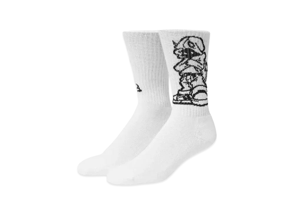 HUF Rave Crew Socks "White"