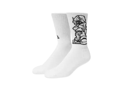 HUF Rave Crew Socks "White"