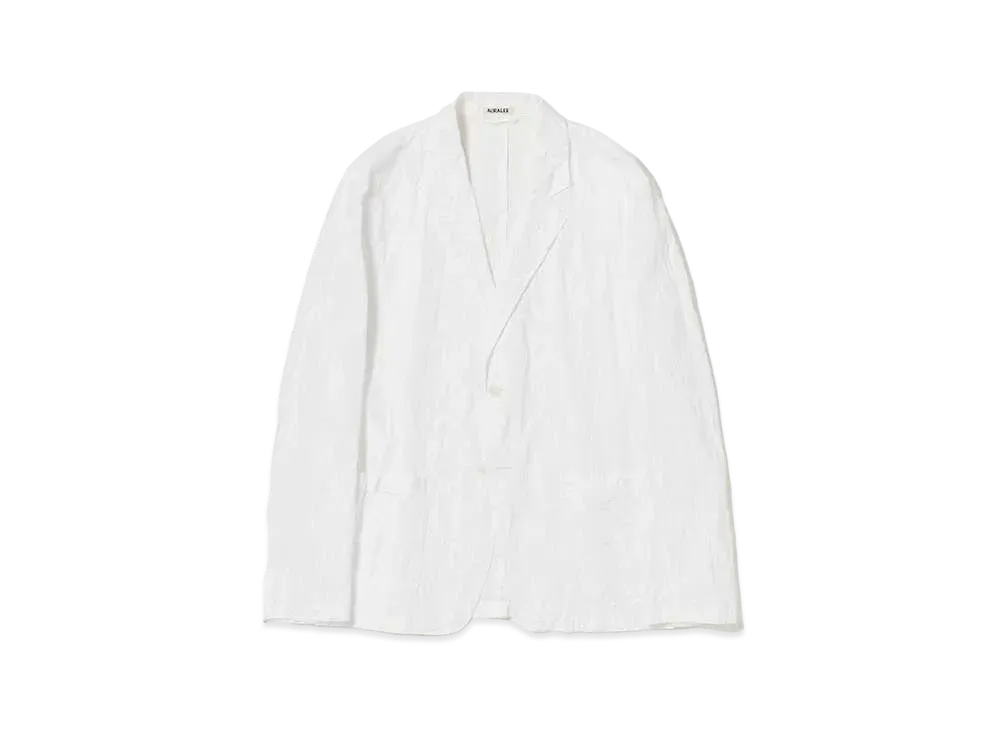 AURALEE Wrinkled Washed Finx Twill Jacket "White"