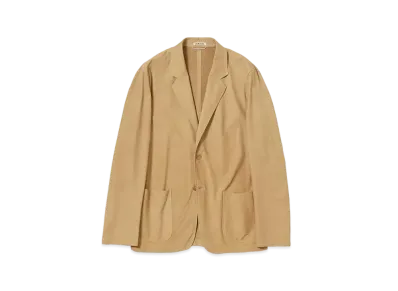 AURALEE Calf Nubuck Jacket "Beige"