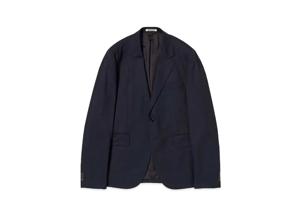 AURALEE Super Fine Tropical Wool Jacket "Dark Navy"