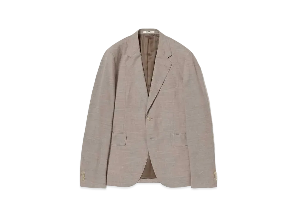 AURALEE Super Fine Tropical Wool Jacket "Top Grey Beige"