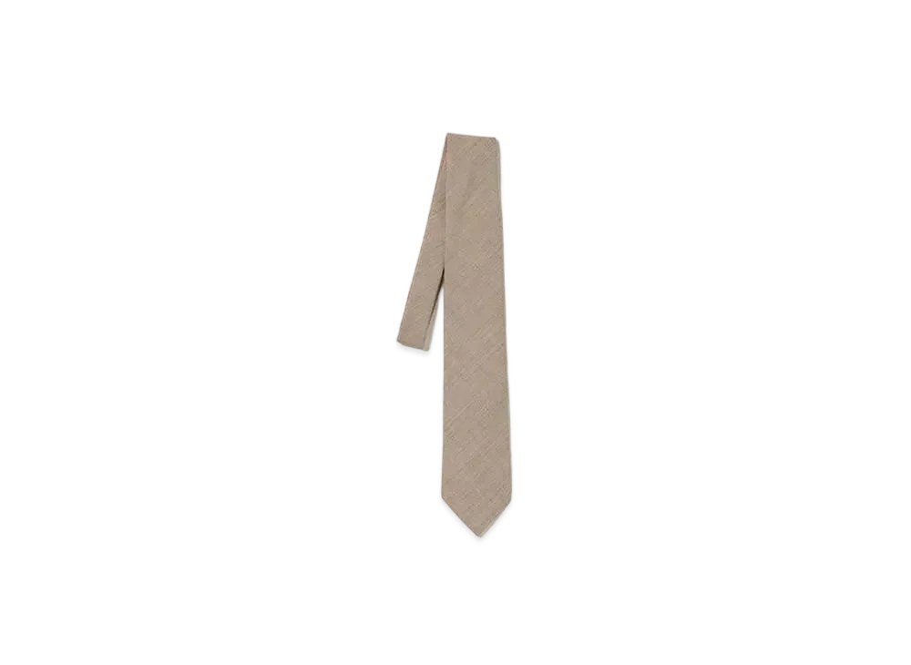 AURALEE Super Fine Tropical Wool Tie "Top Grey Beige"