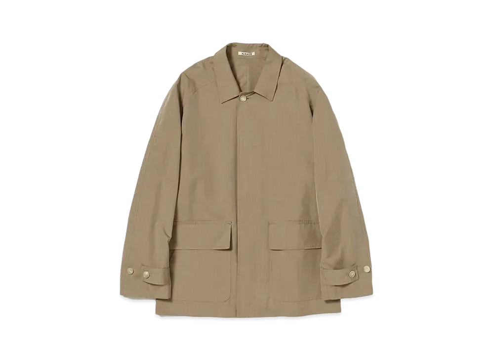 AURALEE Finx Polyester Weather Chambray Blouson 