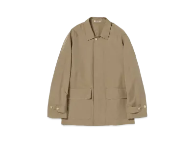 AURALEE Finx Polyester Weather Chambray Blouson "Blown Chambray"