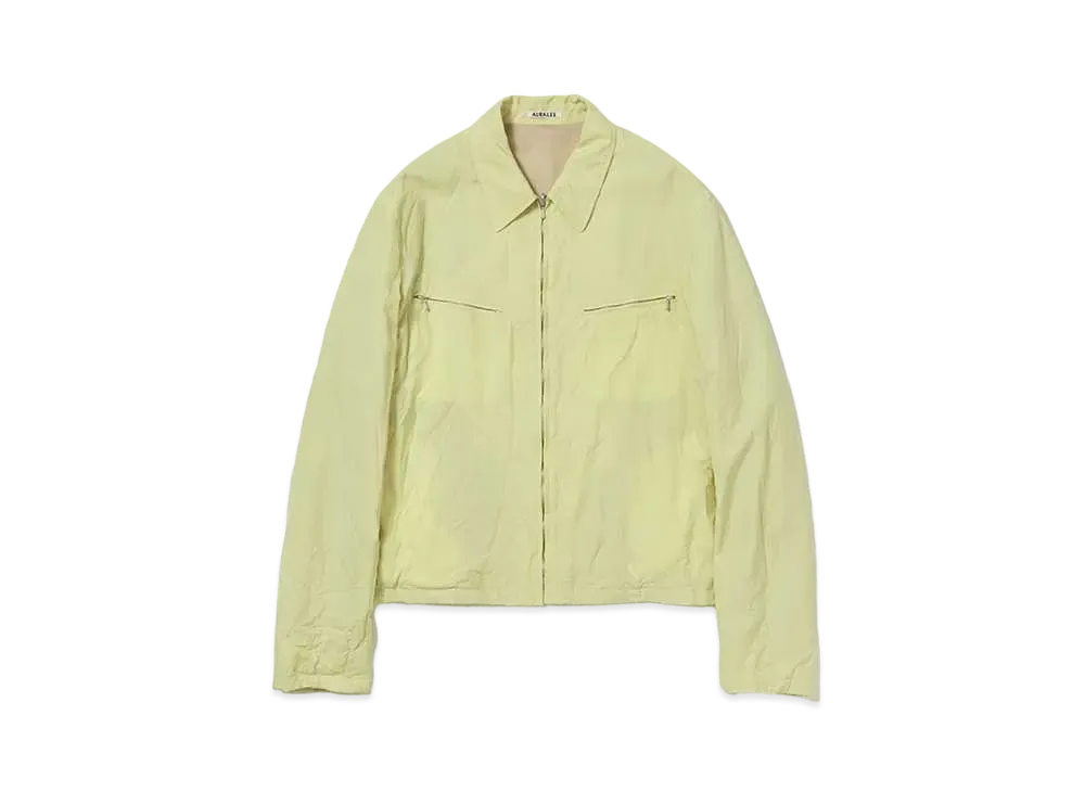 AURALEE High Count Wool Poplin Blouson "Yellow "