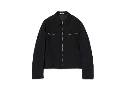AURALEE High Count Wool Poplin Blouson "Black"