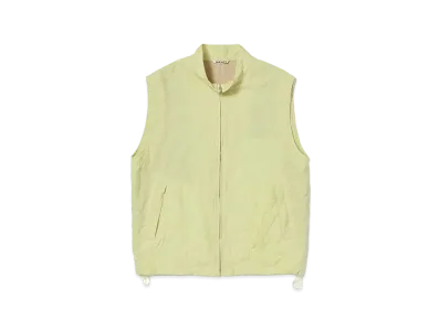 AURALEE High Count Wool Poplin Vest "Yellow "