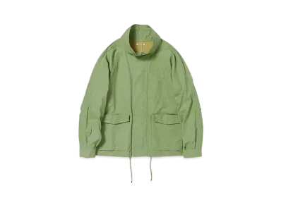 AURALEE Washed Hard Twist Canvas Blouson "Green"