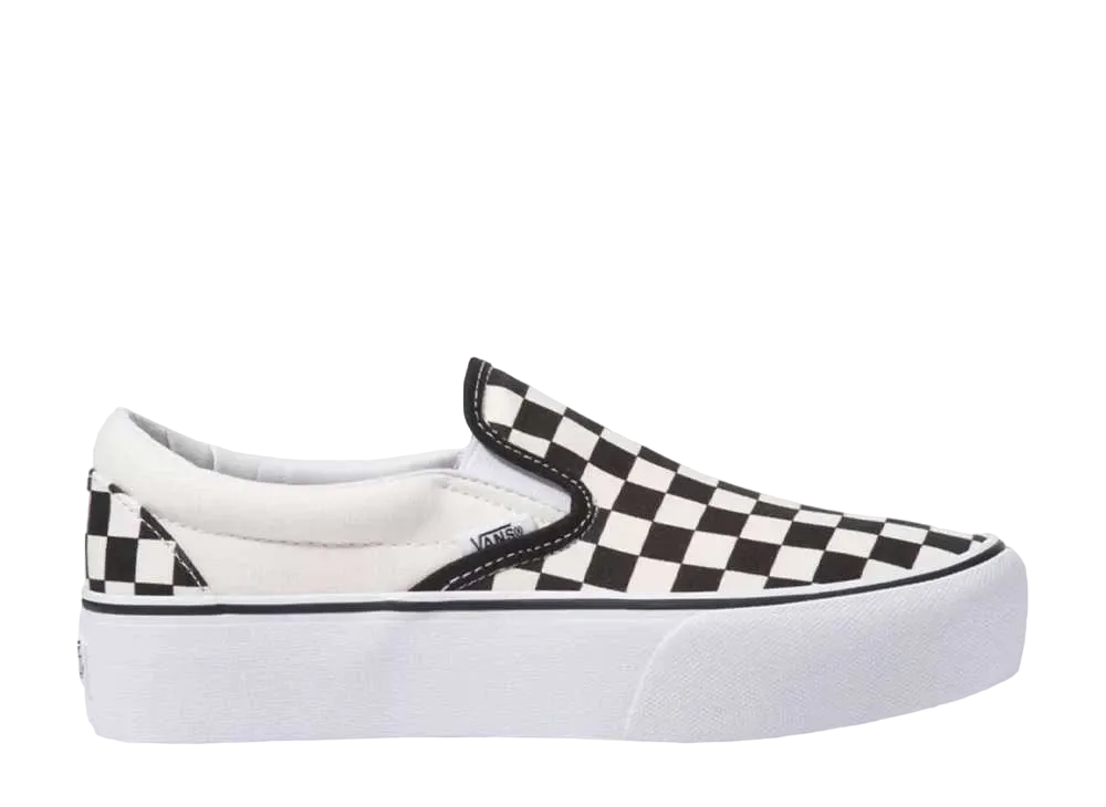 バンズ クラシック スリッポン プラットフォーム "BLK/WHTチェッカーボード/WHT"