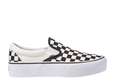 Vans Classic Slip-On Platform "BLK/WHTchckerboard/WHT"