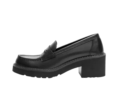 HARUTA Women's EX Heel Up Loafers Scotchgard "Black" #7400XL