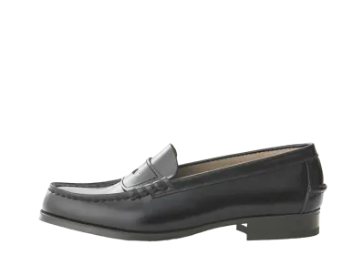 HARUTA Women's Coin Loafers Cowhide Leather "Black" #3041