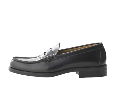 HARUTA Coin Loafers Artificial Leather "Black" #6550