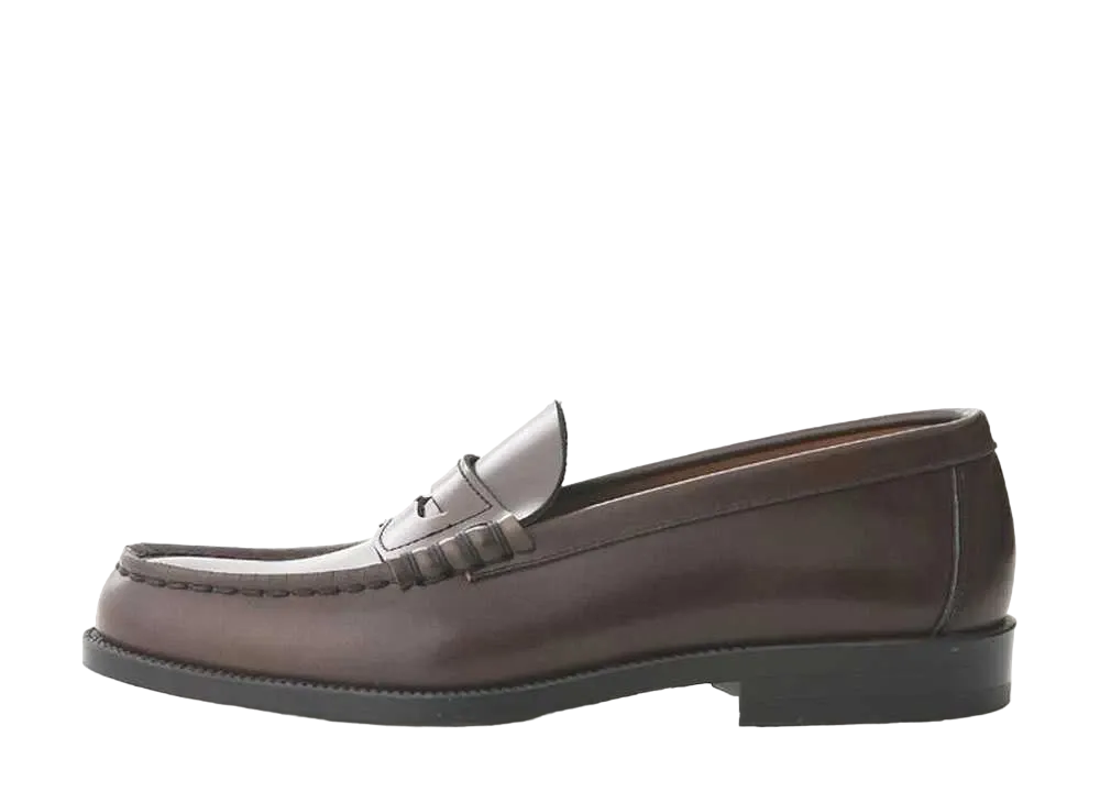 HARUTA Coin Loafers Cowhide Leather "Dark Brown" #906