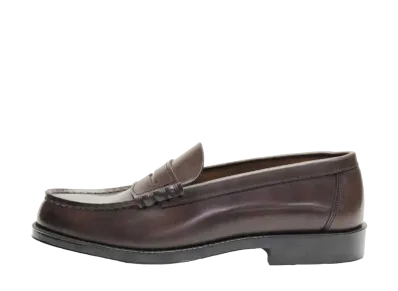 HARUTA Coin Loafers Cowhide Leather "Brown" #9064