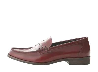 HARUTA Women's Casual Coin Loafers Cowhide Leather "Red" #230