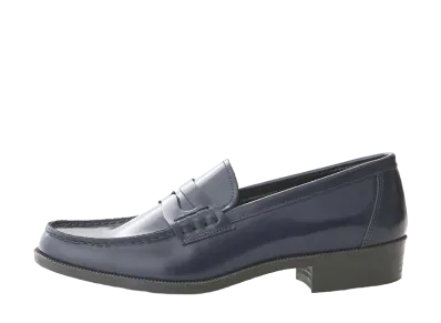 HARUTA Women's Casual Coin Loafers Cowhide Leather "Blue" #230
