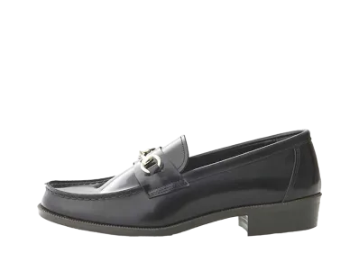HARUTA Women's Bit Loafers Genuine Leather "Black" #239