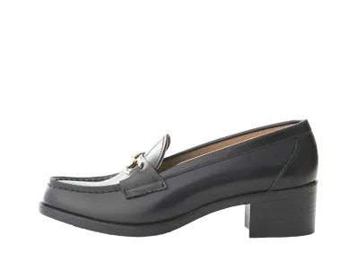 HARUTA Women's Heel Up Bit Loafers Cowhide Leather "Black" #477