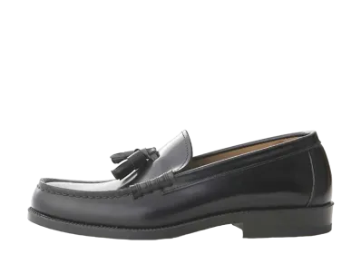 HARUTA Tassel Loafers Cowhide Leather "Black" #907