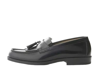 HARUTA Quilted Tassel Loafers Genuine Leather "Black" #909