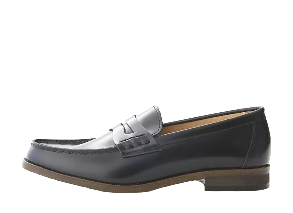 ハルタ カジュアルローファー 牛革 "ネイビー" #920