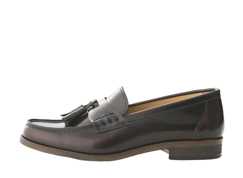 HARUTA Casual Tassel Loafers Cowhide Leather "Dark Brown" #921