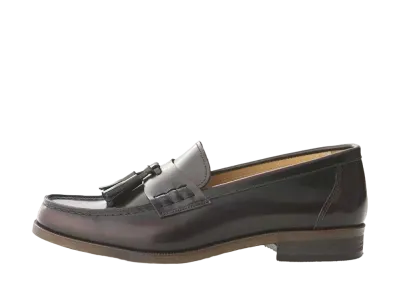 HARUTA Casual Tassel Loafers Cowhide Leather "Dark Brown" #921