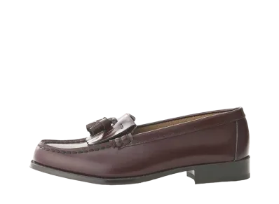 HARUTA Women's Quilted Tassel Loafers Cowhide Leather "Brown" #3138